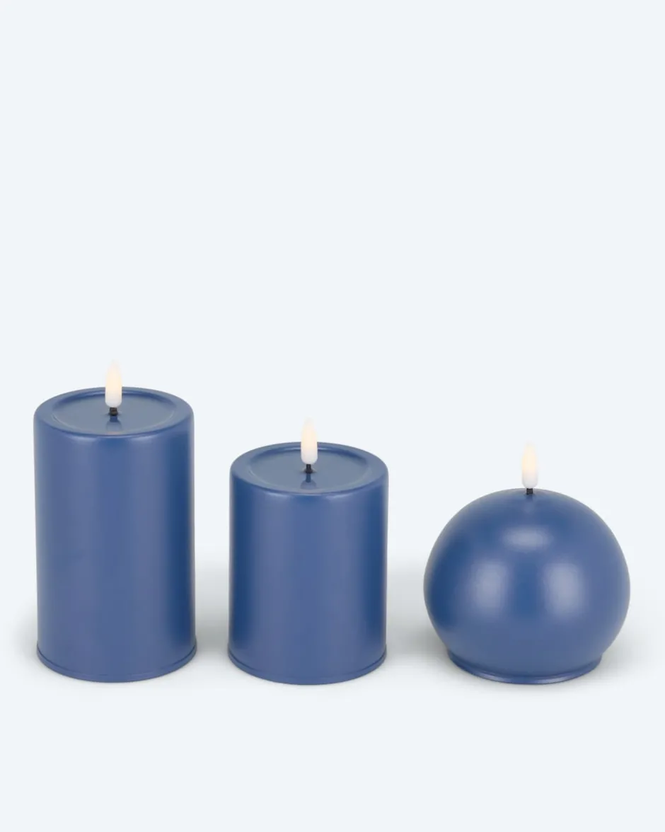 Clearance Outdoor LED-Metallkerzen Mix, 3tlg. Dekoration