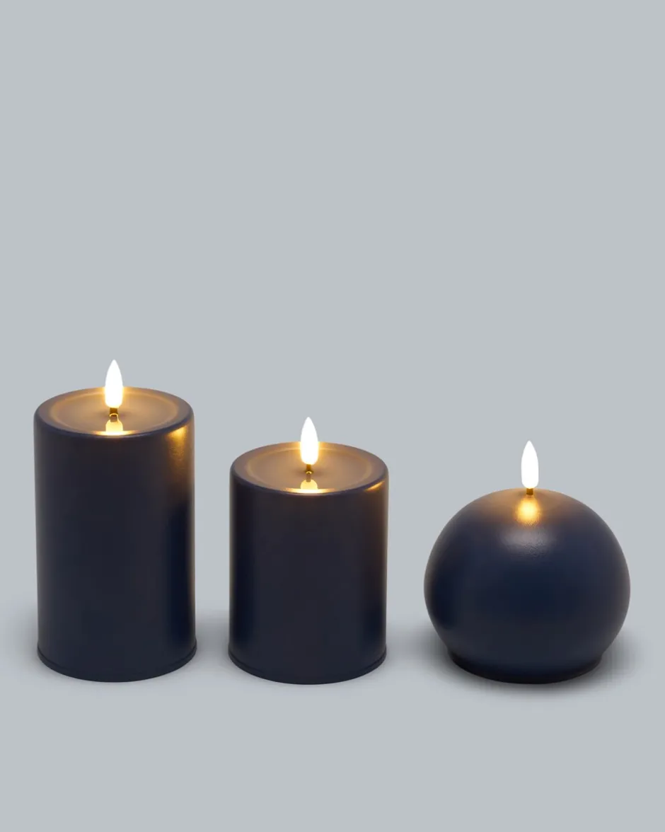 Clearance Outdoor LED-Metallkerzen Mix, 3tlg. Dekoration