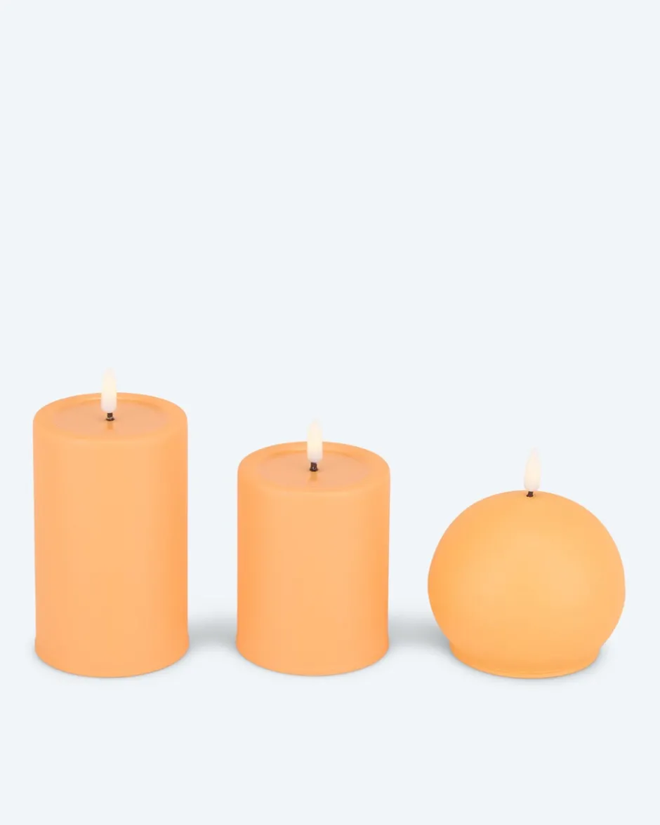 Clearance Outdoor LED-Metallkerzen Mix, 3tlg. Dekoration