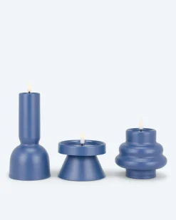 Outlet Outdoor LED-Metallkerzen Style, 3tlg. Dekoration