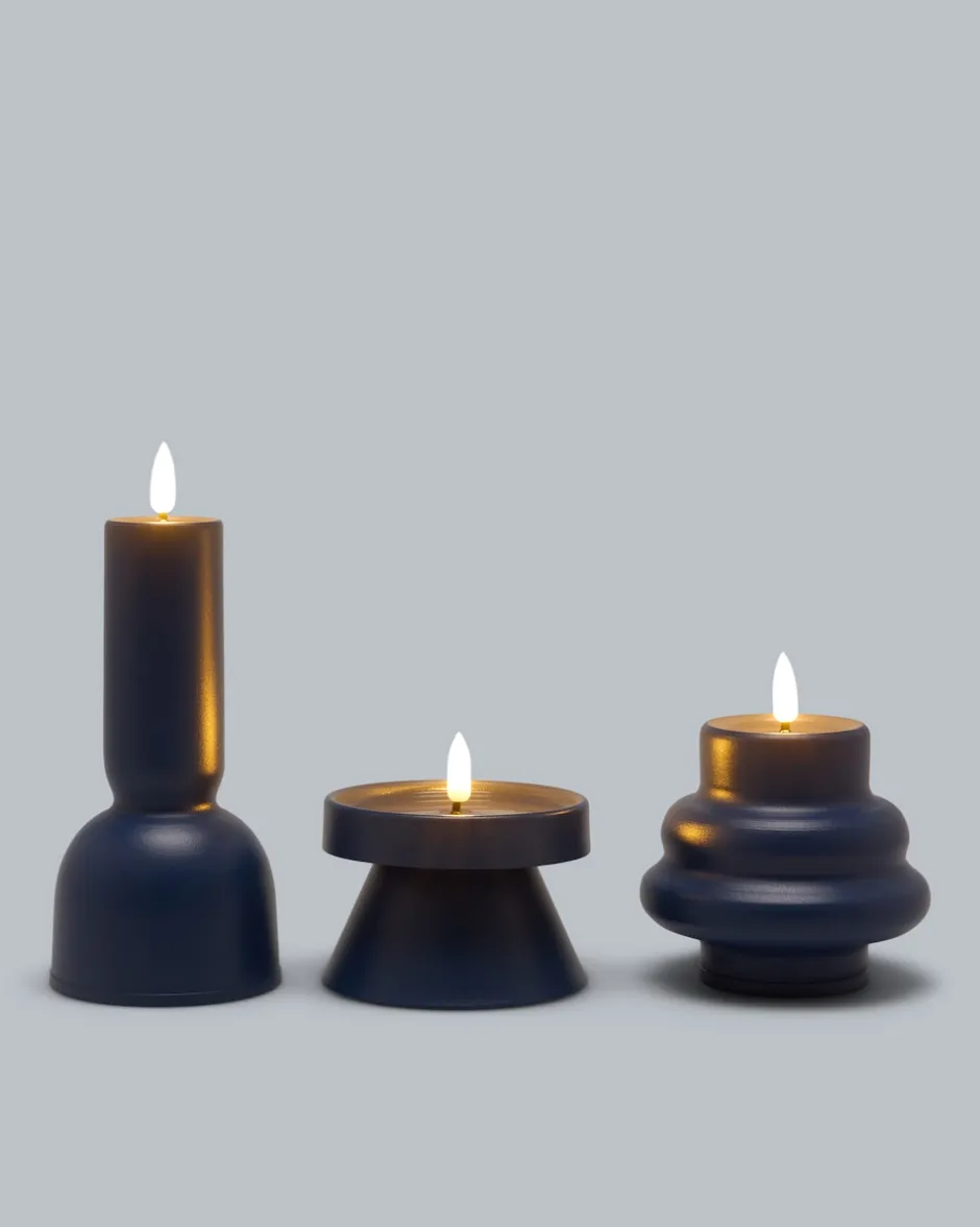 Outlet Outdoor LED-Metallkerzen Style, 3tlg. Dekoration