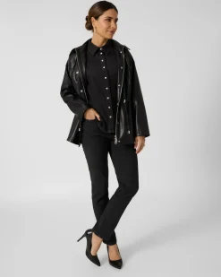 Discount Parka aus Lederimitat Jacken & Mäntel