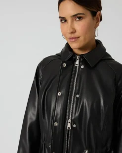 Discount Parka aus Lederimitat Jacken & Mäntel