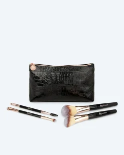 Hot Pinsel-Set Simply Black Croco, 5tlg. Make-Up