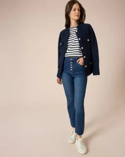 Sale 5-Pocket Stretch-Denim geknöpft Hosen|Jeans