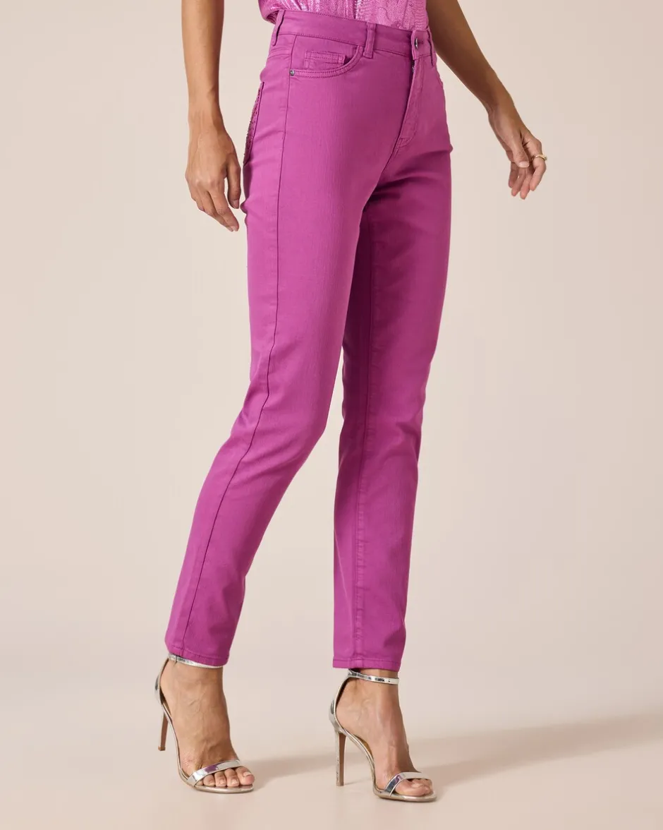 Sale 5-Pocket-Jeans mit Strassverzierung Hosen