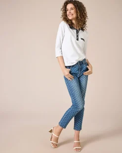 Clearance Poloshirt mit Punkte-Deko Shirts & Tops