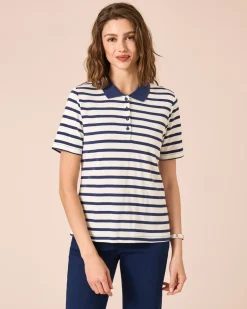 New Poloshirt mit Streifen Shirts & Tops