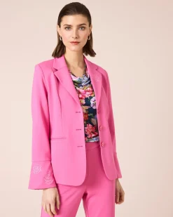Hot Ponte Blazer mit Rosenstickerei Jacken & Mäntel