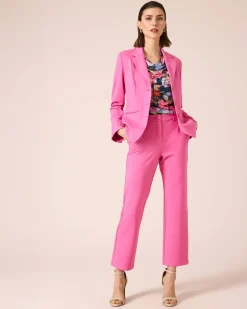 Hot Ponte Blazer mit Rosenstickerei Jacken & Mäntel