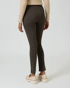 Clearance Ponte-Hose mit Leder-Imitat Hosen