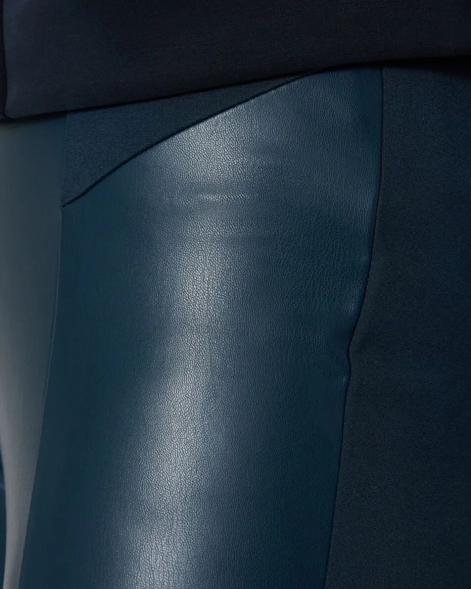 Clearance Ponte-Hose mit Leder-Imitat Hosen