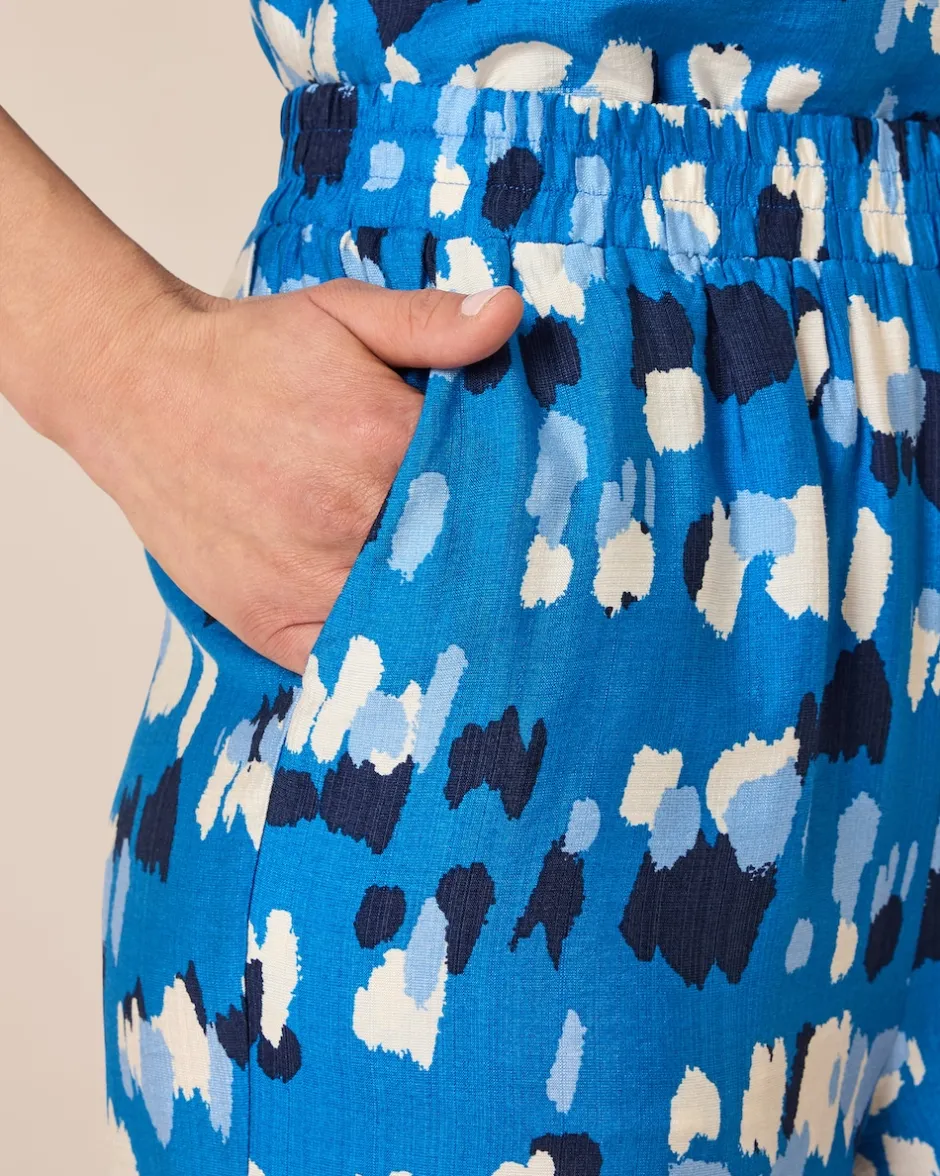 Clearance Print-Hose mit Schnürdetail Hosen