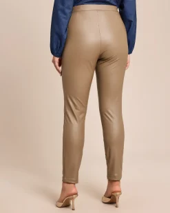 New PU Hose mit Zipperdetails Hosen