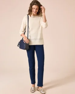 Pullover aus Bändchengarn Strickware