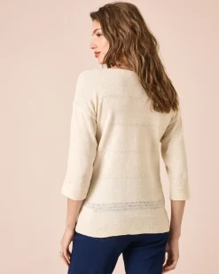 Pullover aus Bändchengarn Strickware