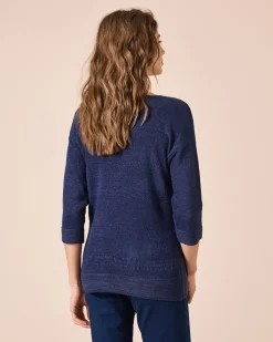 Pullover aus Bändchengarn Strickware