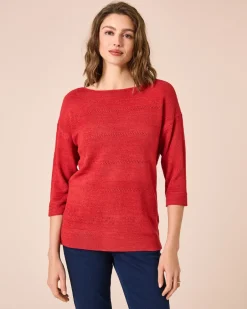 Pullover aus Bändchengarn Strickware