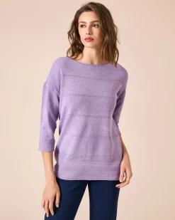 Pullover aus Bändchengarn Strickware