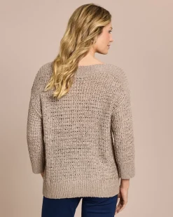 Discount Pullover aus Bändchen-Garn Strickware