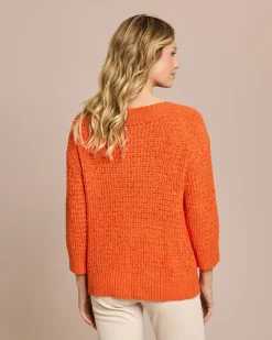 Discount Pullover aus Bändchen-Garn Strickware