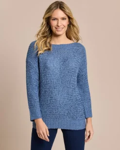 Discount Pullover aus Bändchen-Garn Strickware