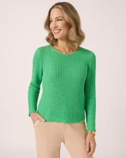 Outlet Pullover aus Bändchengarn Strickware