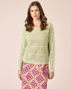 Hot Pullover aus Lochstrick Strickware