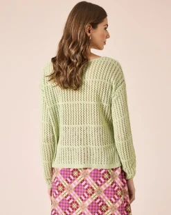 Hot Pullover aus Lochstrick Strickware