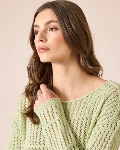 Hot Pullover aus Lochstrick Strickware