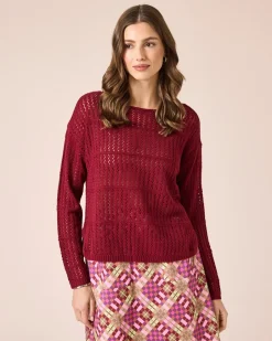 Hot Pullover aus Lochstrick Strickware