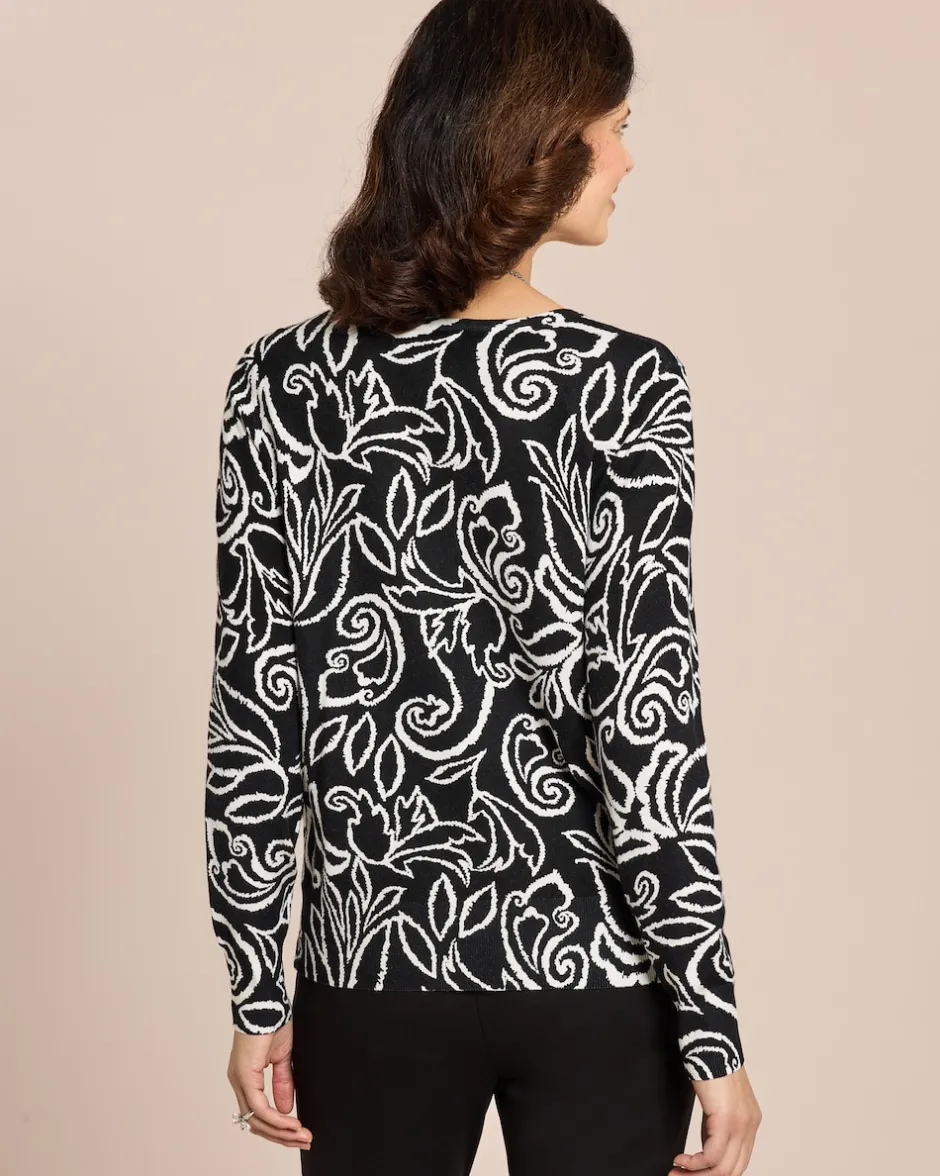 Pullover Bicolor mit Steinchen Strickware