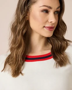 Discount Pullover gestreifte Rippe mit Rundhalsausschnitt Strickware