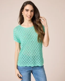 Online Pullover im Häkelstrick Strickware