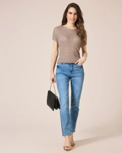 Online Pullover im Häkelstrick Strickware