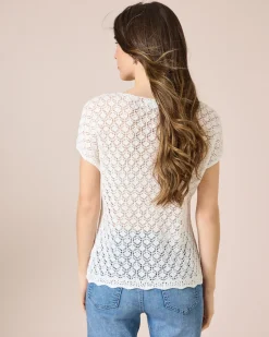 Online Pullover im Häkelstrick Strickware