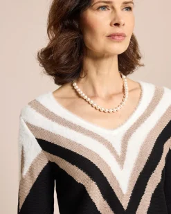 Outlet Pullover Kontraststrick Strickware