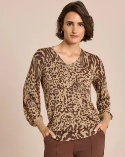 Pullover, Leo mit Glanzgarn Strickware