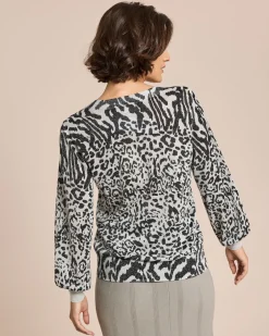 Pullover, Leo mit Glanzgarn Strickware