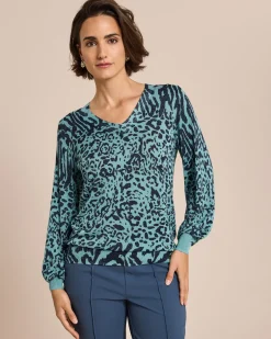 Pullover, Leo mit Glanzgarn Strickware