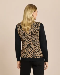 Discount Pullover mit Animalmuster Strickware