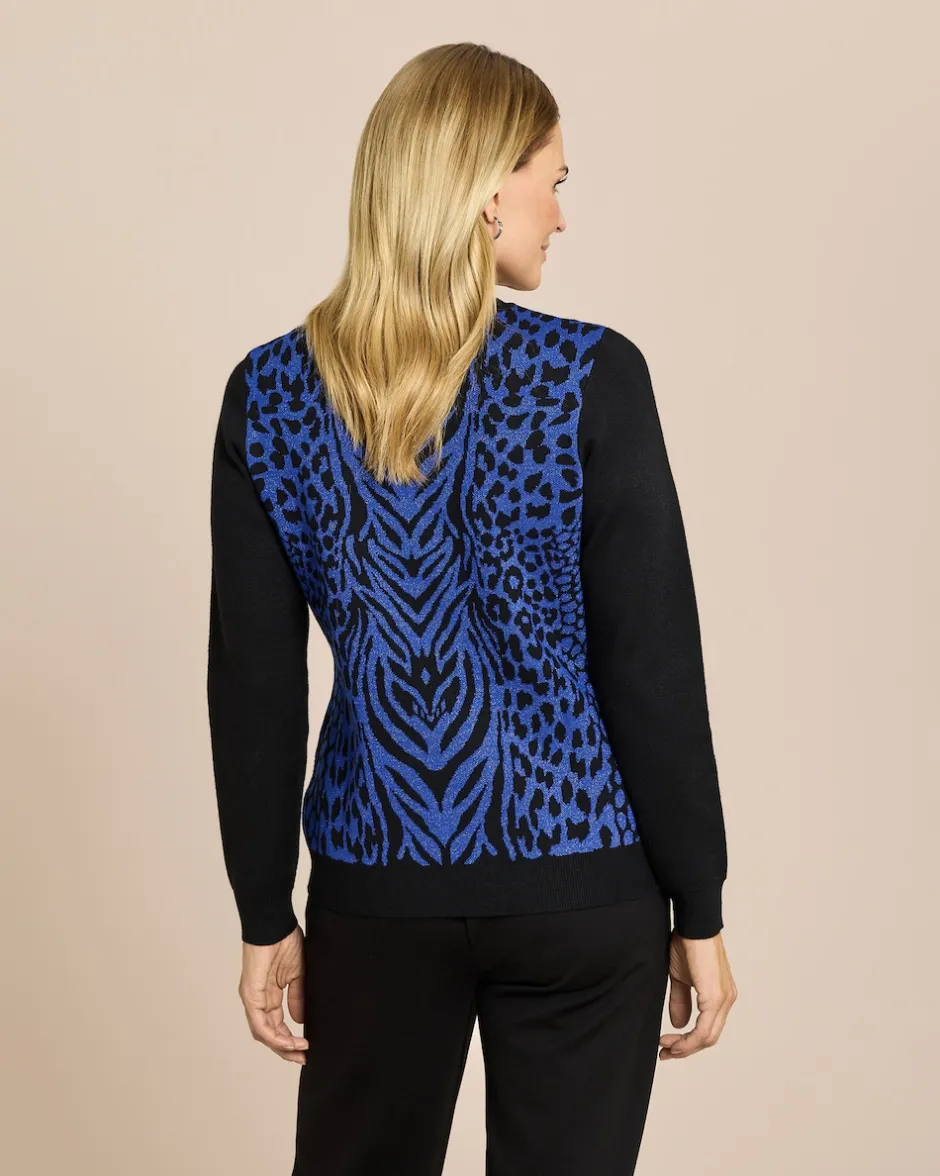 Discount Pullover mit Animalmuster Strickware