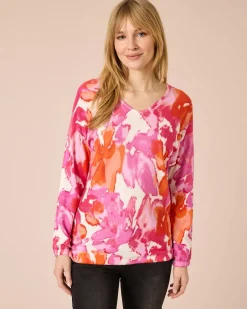 Discount Pullover mit Batik-Print Strickware