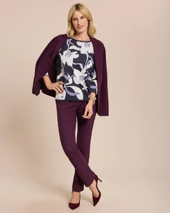 Sale Pullover mit Blumen-Muster, Jacquard Strickware