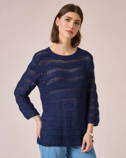 Outlet Pullover mit Bändchengarn Strickware