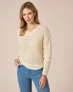 Outlet Pullover mit Bändchengarn Strickware