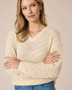 Outlet Pullover mit Bändchengarn Strickware