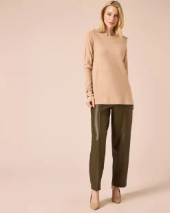 Hot Pullover mit Broschendetail Strickware