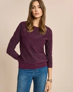 Outlet Pullover mit buntem Glitzergarn Strickware
