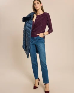 Outlet Pullover mit buntem Glitzergarn Strickware